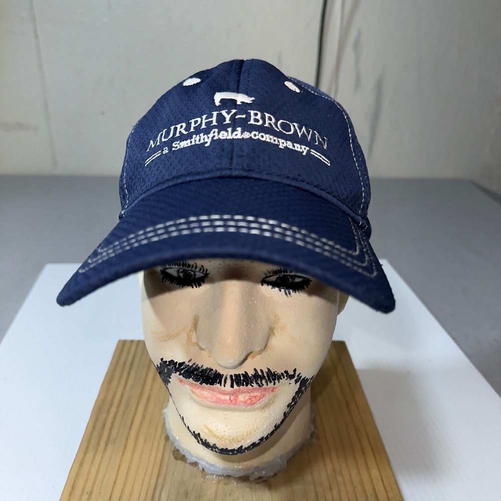 Cap America Murphy-Brown Smithfield Company Navy Blue Mesh Adjustable Hat Cap‎